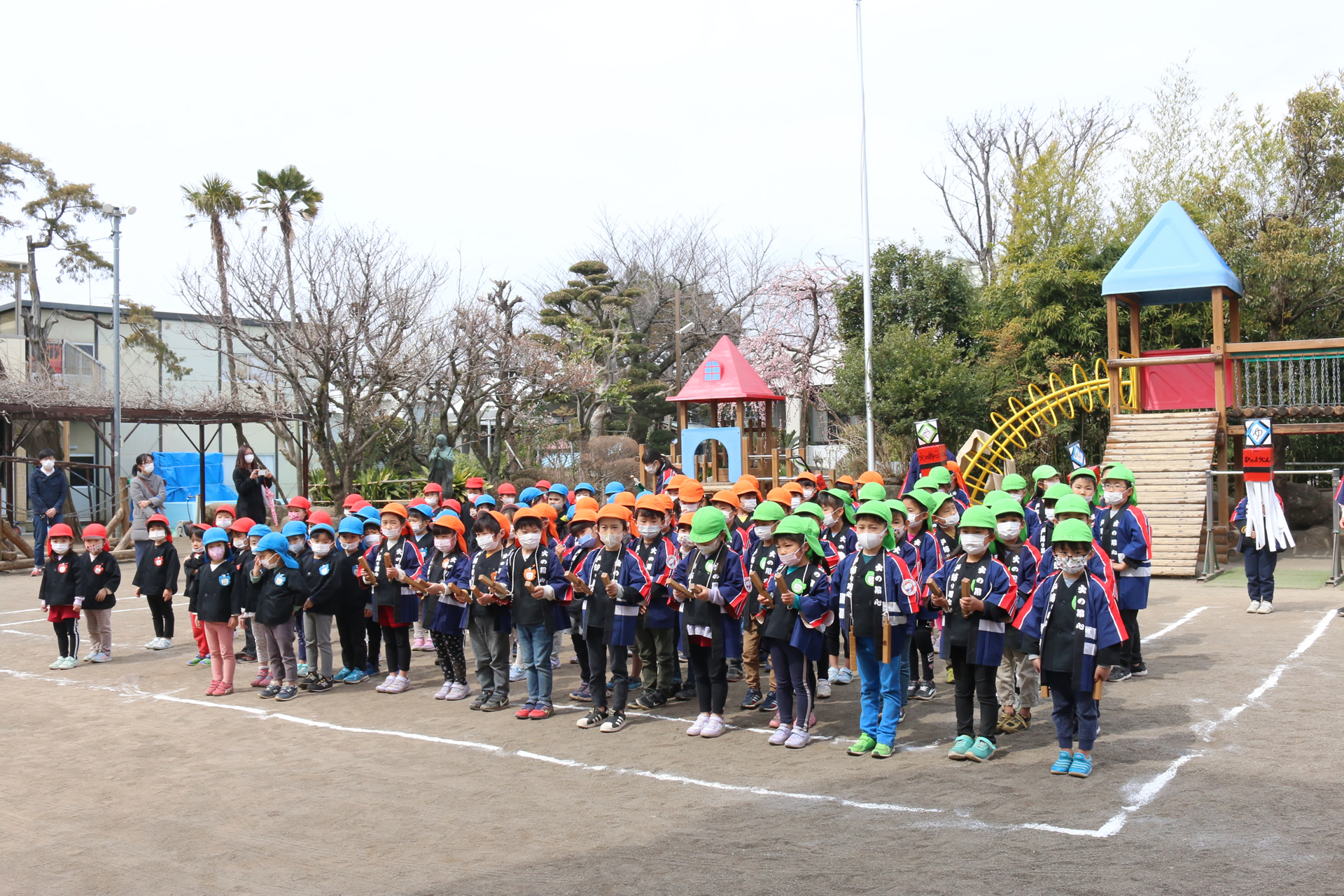 幼年消防クラブ引継ぎ式